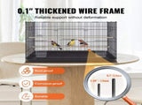 30" Bird Enclosure, Durable Metal Cage for Small Parrots, Budgies, Lovebirds, and Canaries, Includes 02441738