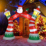 8.9 FT Lighted Christmas Inflatable Archway, Inflatable Santa Claus Christmas Arch, Blow Up Yard 72604457