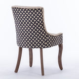 ZUN A&A Furniture, Ultra Side Dining Chair, Thickened fabric chairs with neutrally toned solid wood W1143P154099