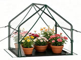 36" x 36" x 43" Mini Outdoor Greenhouse with Detachable PE Bottom Mat, HeavyDuty Metal Frame Small 08844628