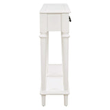 TREXM Retro Console Table with 4 Drawers and Open Shelf, perfect for Entryways, Living Rooms, and N715P202860K