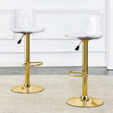 ZUN Modern minimalist bar chairs and bar stools. Can rotate 360 &deg; and adjust lifting. PET backrest and W1151P192280