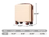 20 Inch ABS Hard Shell Travel Checked Luggage - Scratch Resistant Surface Four Multi-Directional W2787P437246