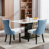 ZUN Furniture,Modern, High-end Tufted Solid Wood Contemporary PU and Velvet Upholstered Dining Chair 66634547