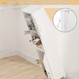 Tall Bathroom Floor Cabinet,Narrow Slim Freestanding Cabinet with 1 Drawer and 2 Doors T3210P293446
