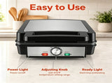 1200W 4-Slice Belgian Waffle Maker, Double-Sided Heating Waffle Iron with 320-410 Adjustable 29947268