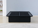 Modern Style Heavy Duty Full Size Platform Bed Frame made with Metal and 16 Inch height in Black B009P207836