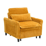 Yellow comfortable chair for Small apartment Bedroom space Balcony Small sofa bed Lazy Small sofa W1658P290465