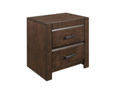 Espresso Finish Two Drawers Nightstand 1pc Contemporary Bold Framing Wooden Bedroom Furniture B011P257334