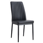 ZUN Modern Dining Chairs Set of 6, Side Dining Room/Kitchen Chairs, Faux Leather Upholstered Seat and WF312263AAB