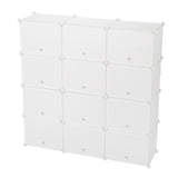 ZUN 8-Tier Portable 48 Pair Shoe Rack Organizer 24 Grids Tower Shelf Storage Cabinet Stand Expandable 49232000