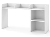 White Desktop Bookshelf for 27''/68.58cm Monitor, 93.9825.4073.66cm Engineered Wood Desk Hutch 55606998