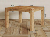 31.5" Wood Square Dining Table with 3D Textured Top 15857924
