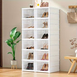 ZUN 6pcs Installation-Free Shoe Storage Box With Multi-layer, Space-Saving Foldable Shoe Rack, Storage 65063511