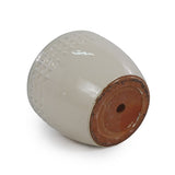 Set of 3 Ceramic Flowerpot, Modern Planter for Patio, Garden, Windowsill - Ancient White W3273P321485