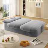 78.7" Modern 2-in-1 Foldable Sofa with Functional Blanket and 2 Soft Pillows,Comfortable Plush W3219P317385