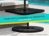 Black Universal Cross Brace Umbrella Stand, Heavy Duty Base for Small Offset & Large Market 58197988