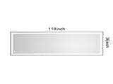 118 x6 Inch LED Bathroom Mirror with Aluminum Frame, Wall Mounted Vanity Mirror, Anti-Fog, Memory, W2287P311607