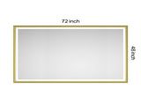 72 x 48 Inch LED Bathroom Mirror with Aluminum Frame, Wall Mounted Vanity Mirror, Anti-Fog, Memory, W2287P283317
