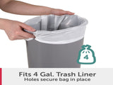 (2 pack) Small Bathroom Trash Can, 2.6 Gallon Plastic Garbage Bucket Bin with Step Lid, White 90924246