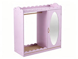 Kids Dress Up Closet with Full-Length Acrylic Mirror, 42" Child-Sized Garment Rack with Cabinet & 75276368