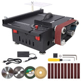 Mini Table Saw,Belt Sander,4pcs Blades,10pcs Sanding Blet,7 Gear Adjustable 0-90&deg Angle, Available W465P200266