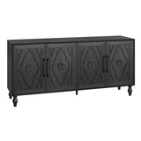 ZUN Carved Flower Door Large Storage Cabinet With Metal Handle Suitable For Living Room, Kitchen, 56157456