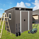 6ft x 5ft Outdoor Metal Storage Shed With window Transparent plate W540S00011 W54071041