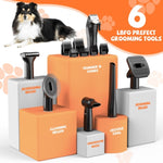 ZUN Dog Grooming Kit, Pet Hair Vacuum and Dog Dryer 5 Pet Grooming Tools, 600w Dog Grooming Vacuum 44455592