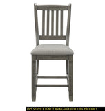 Antique Gray Finish Counter Height 2pc Set Dining Room Furniture Upholstered Seat Wooden B011104516