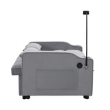 Modern Velvet Loveseat Futon Sofa Couch w/Pullout Bed,Small Love Seat Lounge Sofa with adjustable W311P195252