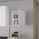 So- Hi Wall Cabinet in Melamine with One Door, White B128P237140
