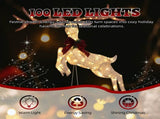 5FT Lighted Jumping Reindeer Christmas Decorations, Pre-lit Holiday Decor with 100 Warm White LED 05571004