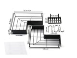 2-Pack Drill-Free Adhesive Corner Shower Caddy Organizer with Soap Holder and 4 Hooks 05896946
