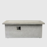 ZUN 60in Concrete Fire pit table Rectangular Propane Gas Fire Pit Table with Storage Cabinet W853P202206