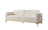 Zoe Modern style Sofa made with wood and Gold accents in Cream G150109333
