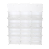 ZUN 8-Tier Portable 48 Pair Shoe Rack Organizer 24 Grids Tower Shelf Storage Cabinet Stand Expandable 49232000