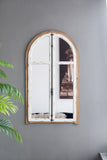 27.5" x 3" x 48" Arch Wood Wall Mirror W2078P153999