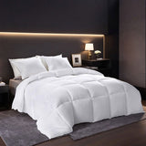 White all-season comforter, plus size, checkered quilting, suitable for luxury hotel bedrooms and 21711668