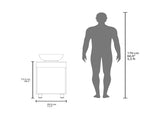 Wengue Bathroom Vanity with Integrated Sink and Faucet B062P303929