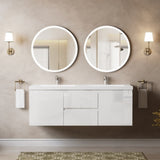 60" Floating Bathroom Vanity with Double Undermount Sink Wall Mounted Bathroom Storage Vanity T3210P278297