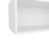 Hard Rock Wall Cabinet in Melamine with Open Storage, Black B128P244995