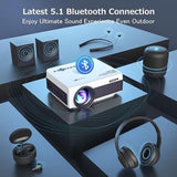 Projector with WiFi and Bluetooth, Native 1080P Outdoor Support 4K, Portable Movie 84230234