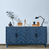 Stronger Vintage Style Buffet Cabinet, Lacquered Accent Storage 4 Door Wooden W1445121942