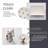 Brushed Nickel shower system 10 inch Brass Bathroom Deluxe rain mixed shower combination set wall W121956598