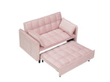 Modern velvet sofa, sofa pull-out bed, small love seat casual sofa with back, with pillow, pockets, W1658P166813