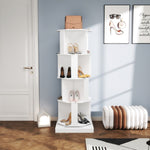 ZUN 4 Tier Rotating Bookshelf, 360&deg; Revolving Bookcase Rotating Stackable Shelves Floor-Standing Storage W331P242270