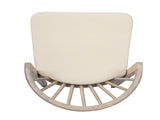 Outdoor Dining Chairs Set of 2, Acacia Wood Patio Chairs with Cream Washable Cushion,for Backyard, N762P389932K