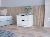 White 2-Drawer Nightstand B062P175091