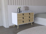 Huna Dresser, Modern 3-Drawer Unit with Handles B070P173204